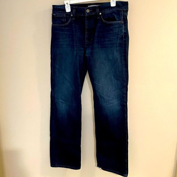 Joe’s Jeans dark wash rebel size 34 distressed hem - Picture 1 of 8